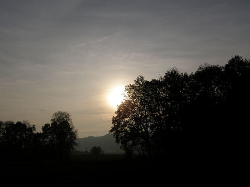 sinkende Sonne