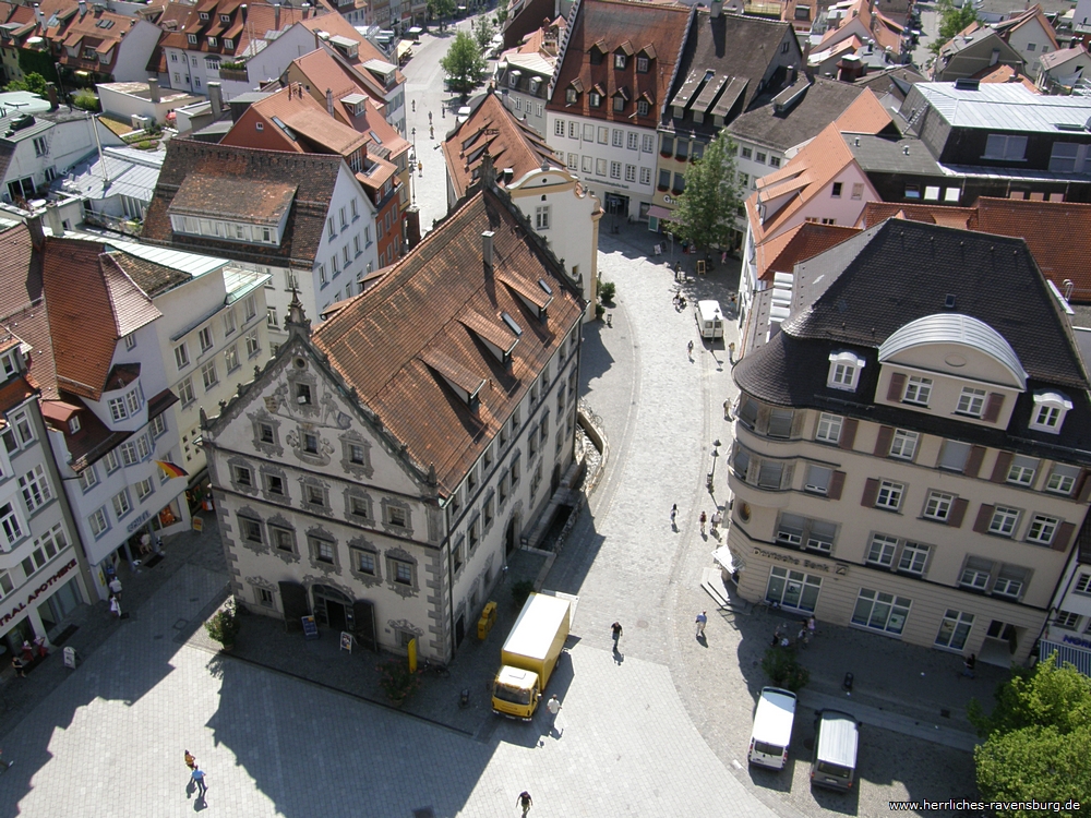 Blick zur Post vom Blaserturm